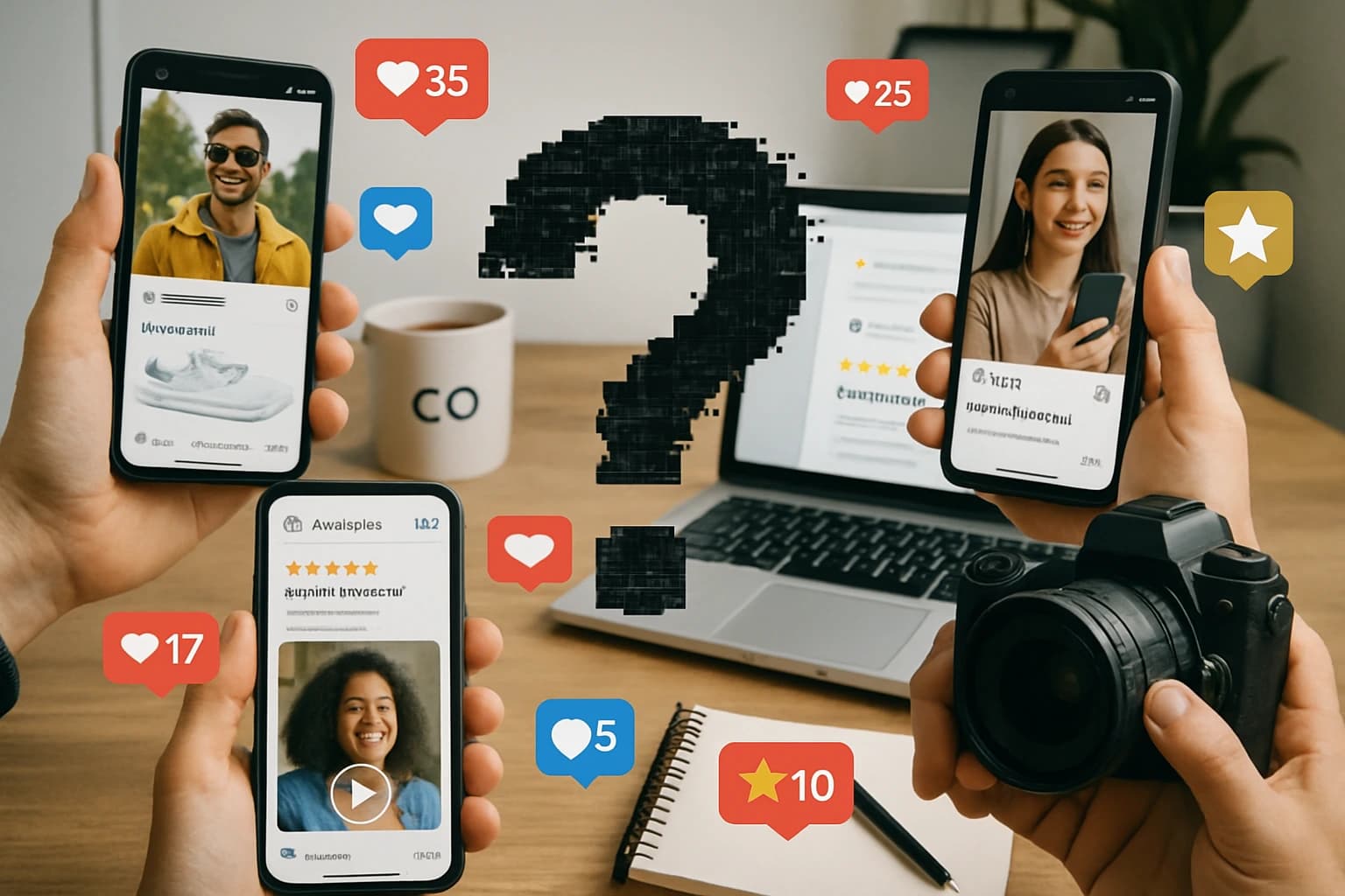 Collage of user-generated content examples